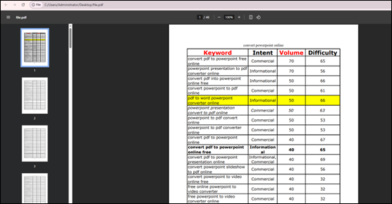 print a webpage and save as pdf