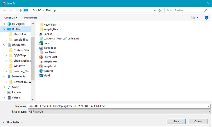 choose file location