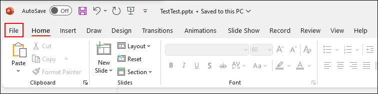 find the file section of microsoft office