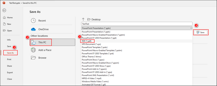 main interface of cloudxdocs ppt to pdf converter