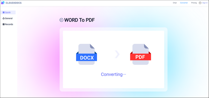 word to pdf conversion process