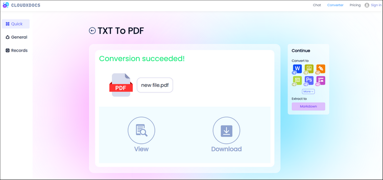 download converted pdf files from cloudxdocs