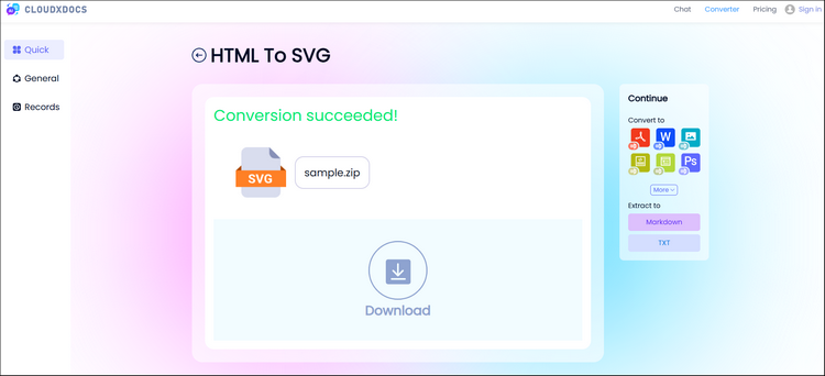 main interface