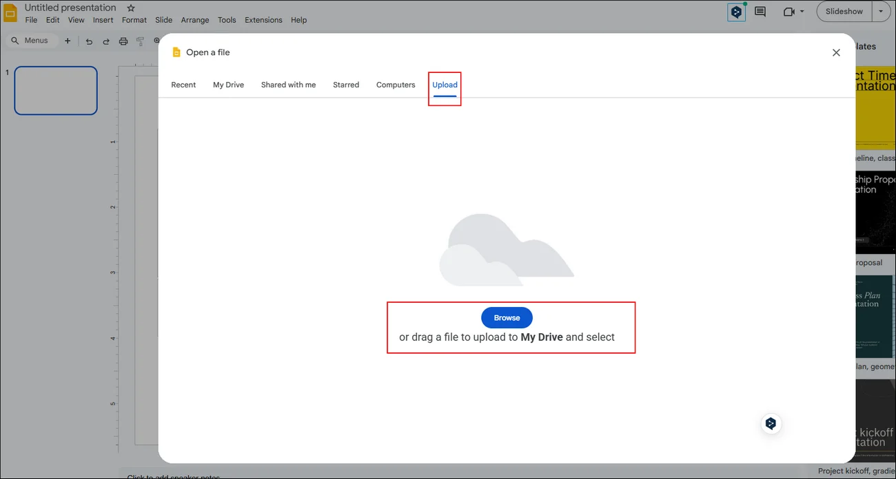 screenshot of opening the original powerpoint file with google slides
