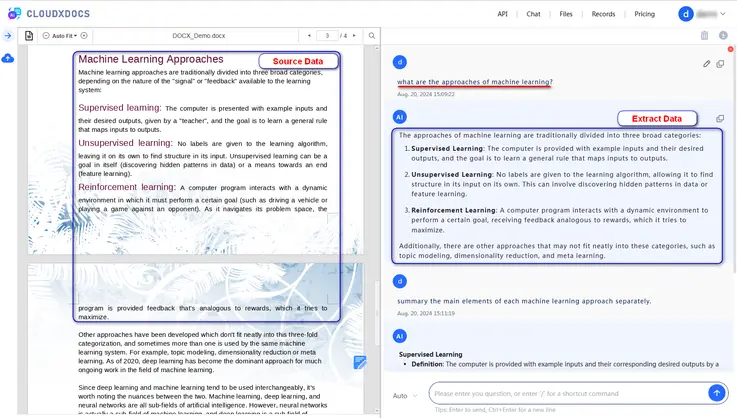 CloudXDocs content refinement