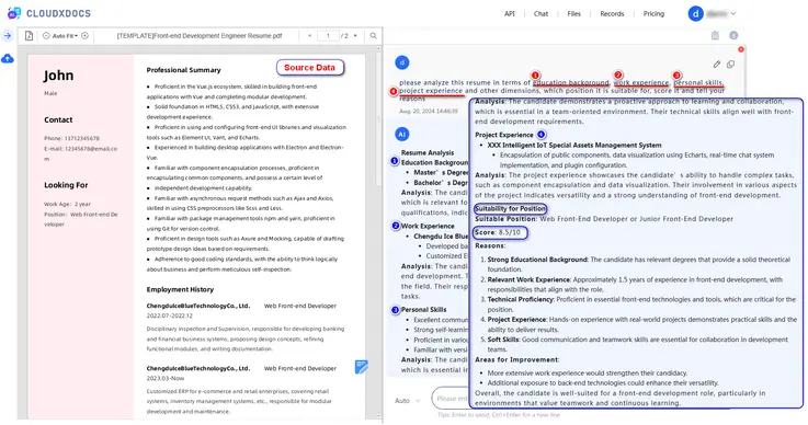 CloudXDocs resume screening